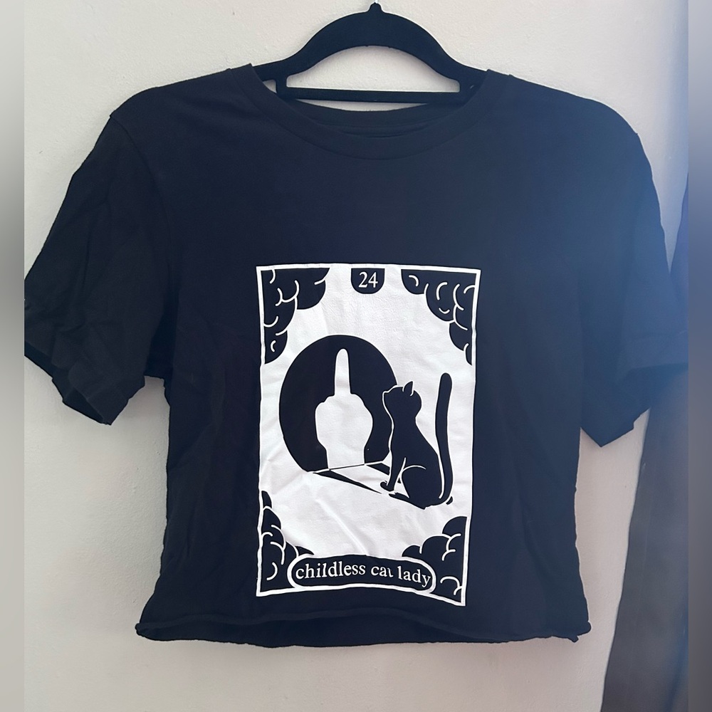 Childless Cat Lady Cropped Tee